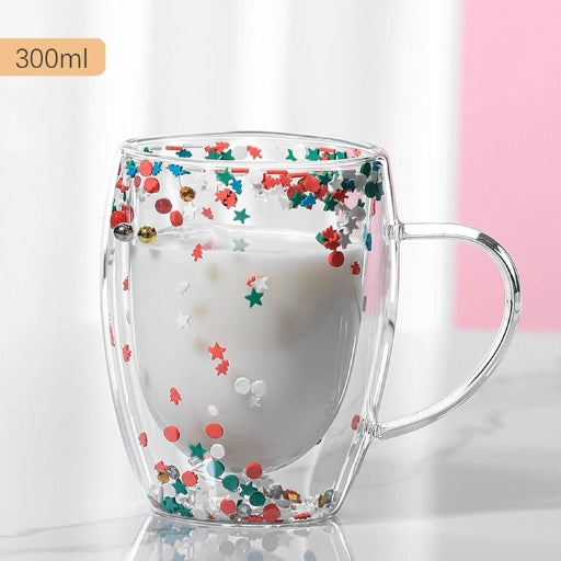 Double Walled Glass Mugs, 350ml