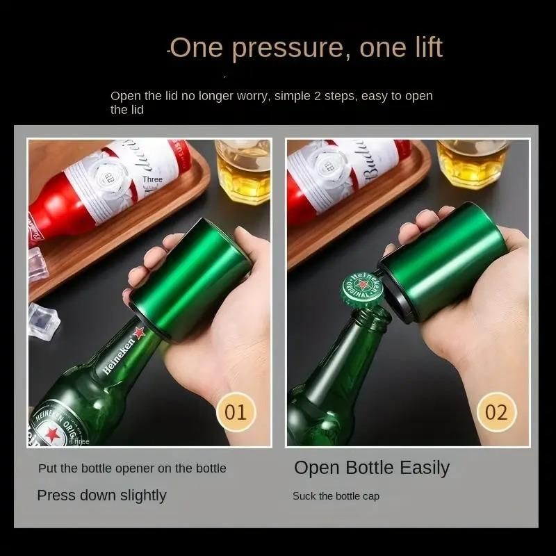 Stainless Steel Push & Pull Bottle Opener