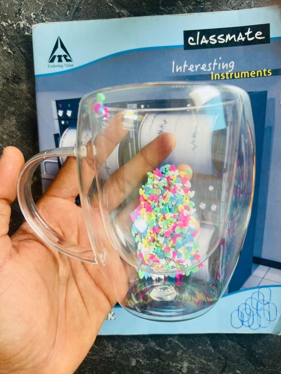 Double Walled Glass Mugs, 350ml